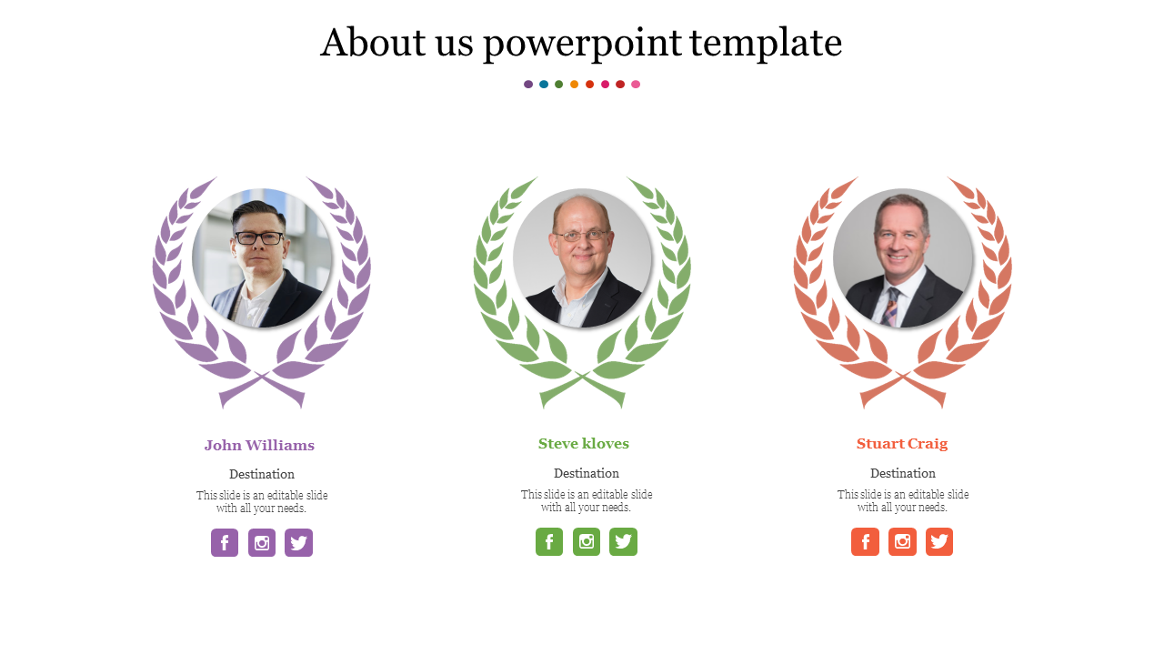 Creative About Us PowerPoint Template PPT